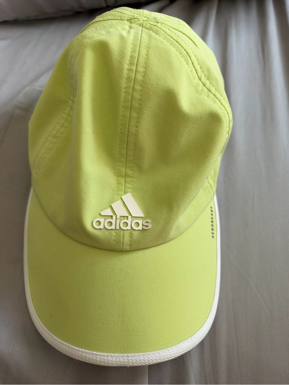adidas Neon Lime Performance Hat with White Trim